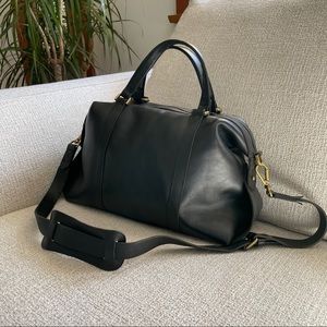 Madewell Glasgow Black Leather Satchel